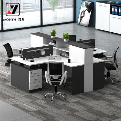 China Modern Modern Office Computer Desks 4 Person Office Furniture Modern Workstation for sale