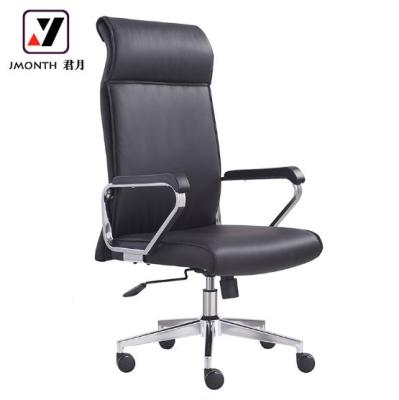 China (Size)Modern Design Leather Chair Office Furniture Cheap Adjustable High Back Office Chair With Leather Headrest for sale