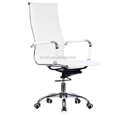 China High and Mid Back Office Adjustable PU Leather White Color (Height) Back Chair for sale