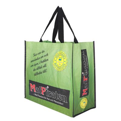 China 100% Reusable Factory Eco-Friendly Manufacturers Custom Design Printed PP Woven Fabric Shopping Bag for sale