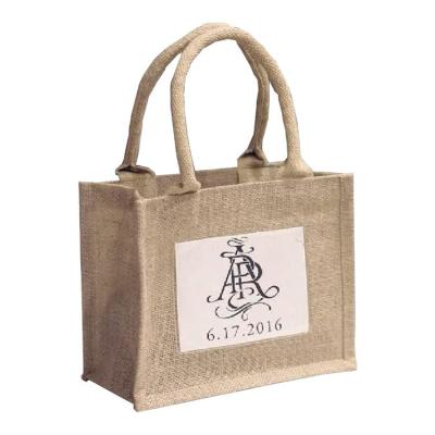 China Eco-Friendly Wholesale High Quality Natural Eco-Friendly Burlap Tote Reusable Small Shopping Bags for sale