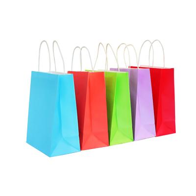 China Custom Printed Paper Bags Recyclable Eco Friendly Recycled Colorful Heavy Kraft Wrapping Paper Bags Recyclable for sale