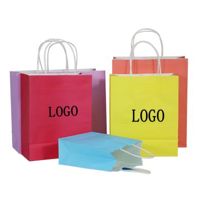 China Recyclable Wholesale Colorful Custom Logo Printed Eco Friendly Recycled Packaging Paper Bags Manufacturer for sale