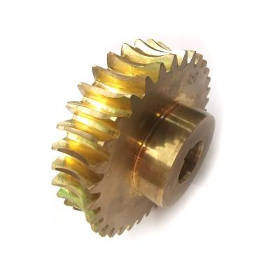 China High precise operating mechanism m=a 1.25=20 small brass worm wheel gear for cement industry mine for sale