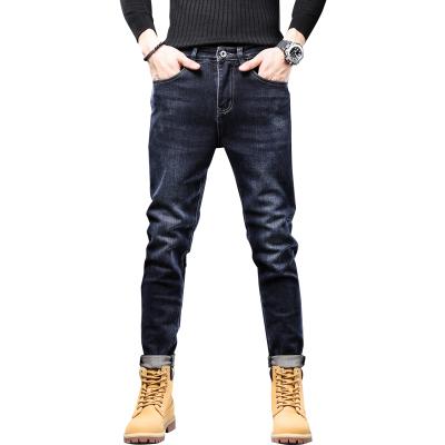 China High Quality QUICK DRY Slim Casual Men's Jeans Retro Straight Mid Waist Solid Color Casual Jeans for sale