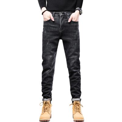 China High Quality QUICK DRY Slim Casual Men's Jeans Retro Straight Mid Waist Solid Color Casual Jeans for sale