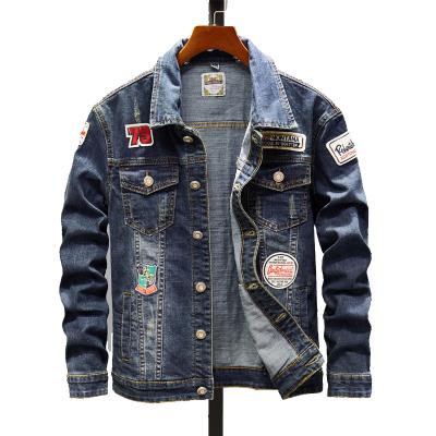 China Intstock designer spring men's sports denim jackets QUICK DRY wholesale custom embroidered mens jeans jackets for sale