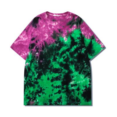 China Wholesale QUICK DRY Tie Dyed Loose Fit O-Neck Men Summer 2022 New Hip Hop Trend Oversized Tees T-shirt for sale