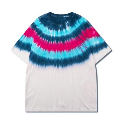 China 2022 new trend tie dye men's T-shirts men's colorful tie dye heavy casual summer QUICK DRY T-shirt for sale