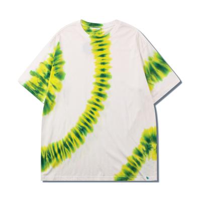 China QUICK DRY short sleeve unisex summer cotton printing oversized tie dye t shirts with 2 color tee for sale