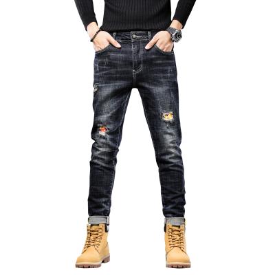 China High quality QUICK DRY men's jeans slim fit ripped jeans branded custom manufacturers wholesale fashion men's trouser jeans for sale