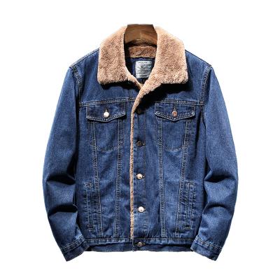 China Wholesale 2021 Denim Jacket Men's Jean Jacket With Fur Casual QUICK DRY Winter Jacket For Men for sale