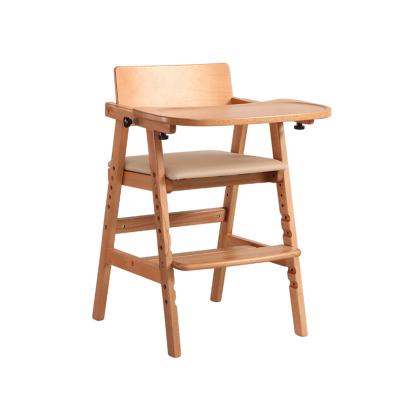 China Safety Comfortable Baby Dining Chair Multifunctional Baby Dining Chair Feeding Chair Adjustable For Baby Infant Feeding Wooden Feeding Chair for sale