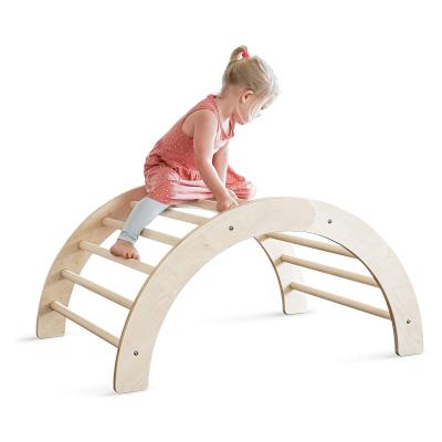 China 3-12years Montessori Climbing Arch By Kids Wooden Climbing Pickler Foldable Pickler Climbing Frame Arch for sale