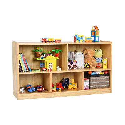 China Factory Wholesale Contemporary Baby Storage Cabinet Kids Cabinet Furniture Storage Bookcase For Free Guard 5-Section Shelves for sale