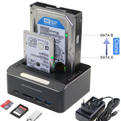 China Aluminum 2 Bay USB 3.0 Hard Drive Docking Station to SATA 2.5