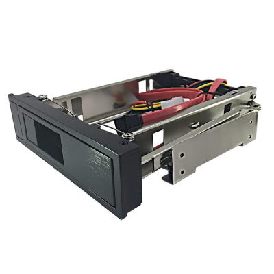 China 5.25 Inch Aluminum Internal Mobile CD-ROM HDD Rack Holder Frame Enclosure With SATA Cable For 3.5 Inch SATA I/II/III Hard Drive for sale