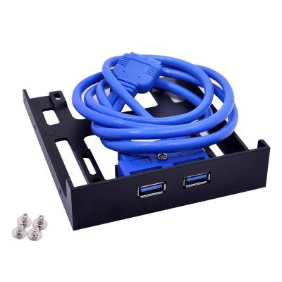 China 3.5 Inch USB 3.0 Front Panel Floppy Disk Bay With 2 Port USB 3.0 Hub 20 Pin Connector For Desktop Computer ZD0031 for sale