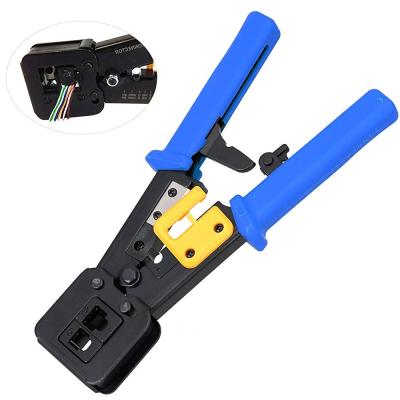 China Multifunctional RJ45 RJ12 Crimp Tool 6P/8P Cable Cutter Crimp Pass Through Crimper Ethernet Cable Connector Crimp Tool for sale