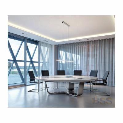 China Small (Height) Adjustable Round Shape Conference Room Desk Design Luxury Smart White Quartz Stone Corian Marble Top Modern Round Conference Desk for sale