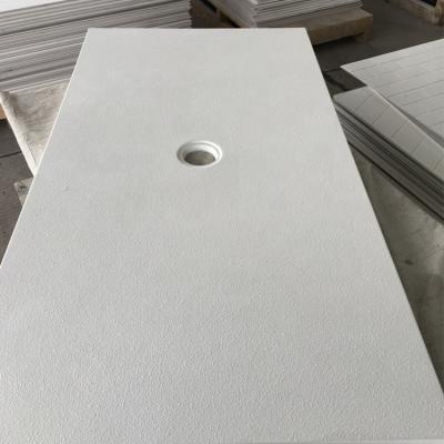 China Modern Roll in Cultured Marble Hotel ADA Shower Pan, Cast Marble Shower Base, Shower Pan US Tray for sale