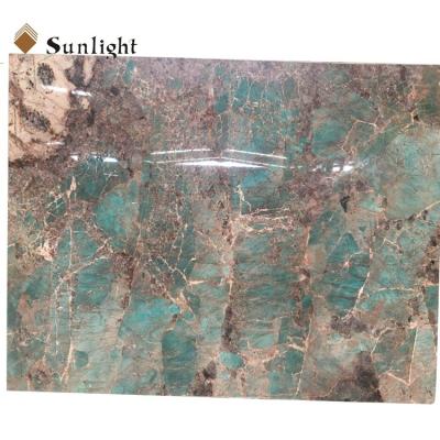 China Indoor Luxury Natural Quartzite Amazon Green Amazonite Marble Slab Marble Factory Price for sale