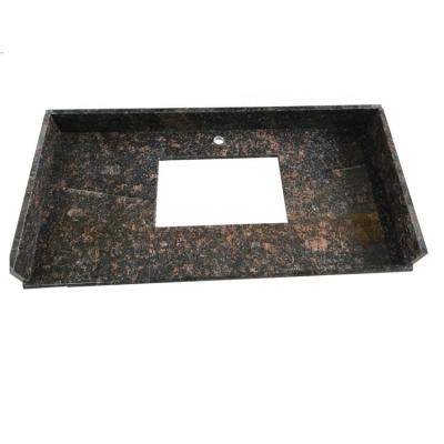 China Modern Cheap Price Laminate Tan Brown Granite Natural Stone Countertop Vanity Tops Table Tops for sale