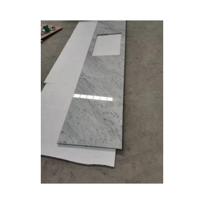 China EUROPEAN Customized Carrara Marble Vanity Top For Hotel Residence Bathroom Decoration for sale