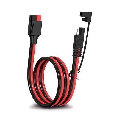 China 2023 New SAE Interface Power Cables Safe Standard Car Solar Charging Extension Cord Solar Panel Cables With Waterproof Cover for sale