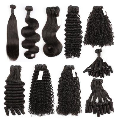 China 12A Grade Silky Straight Double Wave Factory Supply Factory Supply Straight Double Wave Virgin Pulled Pixie Curl Funmi Hair Selling In Nigeria for sale