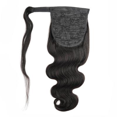 China 100% Natural Color Body Wave Ponytail Ponytail Hair Extension Hair Kisshair Wholesale Price for sale