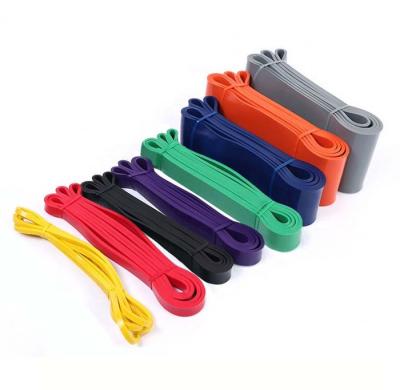 China Custom Yoga Exercise Gym Fitness Strength Band Yoga Power Exercise Color Latex Resistance Loop Double Bands for sale