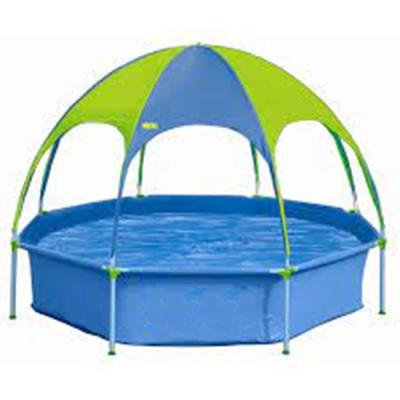 China Swimming pool with shelter roof family garden swimming pool with sunshade umbrella, foldable inflatable family tent swimming pool for sale