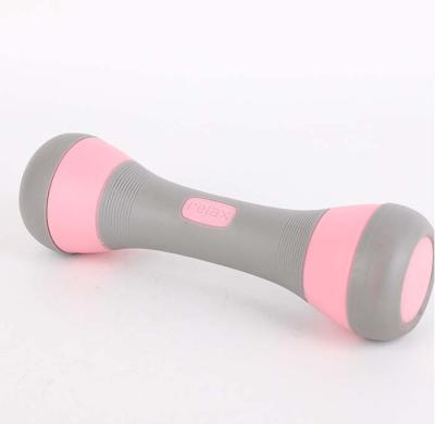 China TPR+PP Gym Used Factory Supplied Pink Ladies Dumbbell Set 3kg 5kg Home Mute Bell for sale