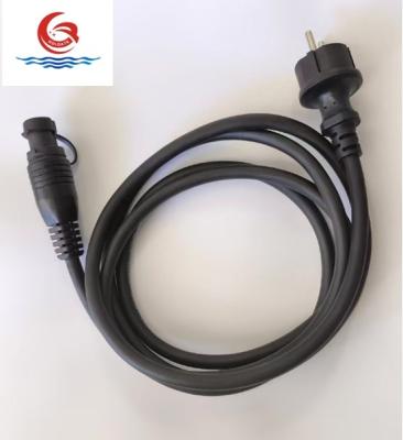 China Waterproof power cord 2.5m European standards IP44 Rubber thread Oil resistant, corrosion-resistant for sale