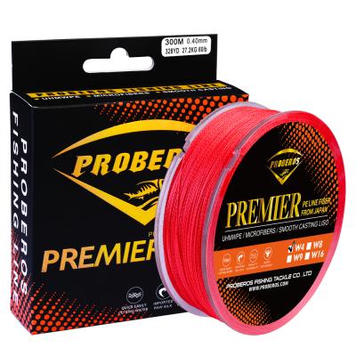 China Proberos Float Marker 4 Strong Japan PE Braided Fishing Line 300M/500M Multifilament 6-100LB Strands for sale