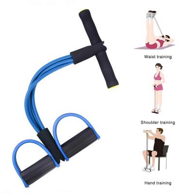 China High Elasticity ODM Bandas Elasticas 4 Tubes Elastic Band Pedal Tension Belt Leg Strength Gym Equipment Home Training Yoga Resistance Bands for sale