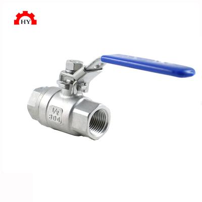 China 2pc dn20 dn40 general lever forged stainless steel ball valve SS316 2PC ball valve for sale