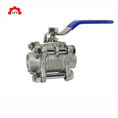 China General Stainless Steel Butterfly Handle 1PC Reducing Ball Valve NPT Threaded Valve Forged Valve for sale