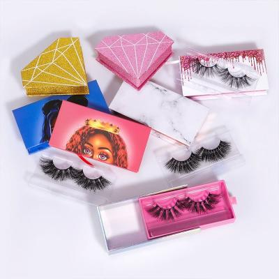 China Natural soft eyelash wholesale customize your own logo eyelash box 3d mink eyelashes with packing and 5d mink false eyelashes for sale