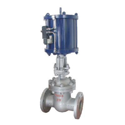 China General QZ-C carbon steel, QZ-B stainless steel series flanged pneumatic gate valve for sale