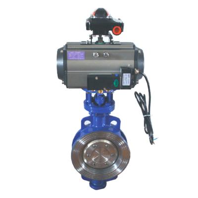 China Q813-C General Carbon Steel, Q813-B Pneumatic Stainless Steel Hard-Seal Tri Eccentric Butterfly Valve for sale