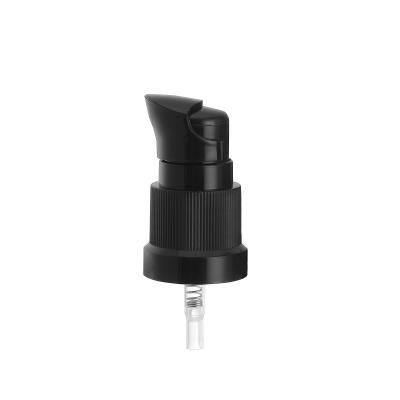 China Pilfer-proof Black Plastic Pump 18/415 Cosmetic Serum Pump 18mm Treatment Pump for sale