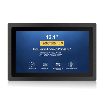 China Industrial Automation Touchthink 12 Inch Rs485 Recessed Industrial Android Touch Screen Computer Panel PC For Industrial Oven Machine for sale