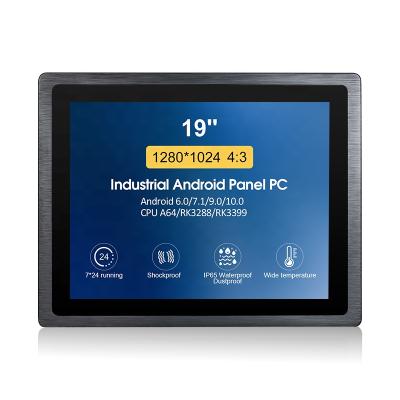 China Industrial Automation Touchthink 19 Inch Fanless Industrial Wall Hanging Touch Screen Rk3288 All In One Computer Android Panel PC for sale