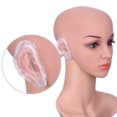 China Stocked Disposable Earmuffs Ear Covers For Shower Ear Caps Waterproof Plastic Ear Protectors For Hair Dye Hair Dryer, Bathing for sale