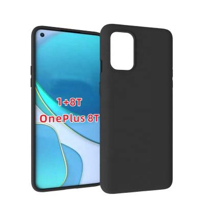 China Matte Black Color Silicone Phone Case On For OnePlus 8T 5G Mobile Phone Soft tpu Back Cover For One Plus 1+ OP 8T Pro OnePlus 8T Smartphone for sale