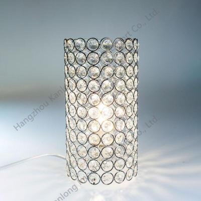 China Modern Newcomer Reading Light Modern Crystal Bedside Night Beads Acrylic Tube Led Desk Lamp With Switch On Connect Wire for sale