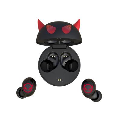 China Wireless In-Ear Headphone Bestselling All Hallows Day Halloween Good Sound Quality Devil Design Headset for sale