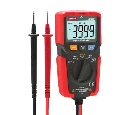 China UNIT UT125C Digital Pocket Electric Multimeter Voltage Range Digital Measuring Tester UT125C for sale